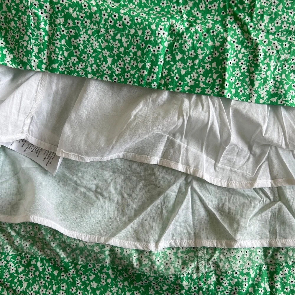 Green Floral Dress Cotton with Pockets Retro UK Brand New with Tags Never Worn - Picture 5 of 7